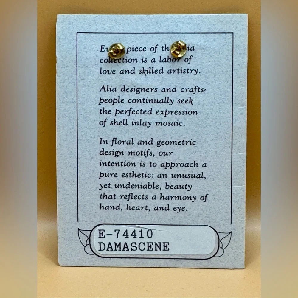 Alia Black and Gold Floral Bird Earrings - Picture 4 of 8